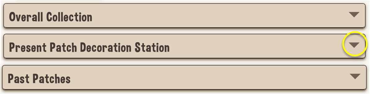Screenshot of Profile showing Present Patch